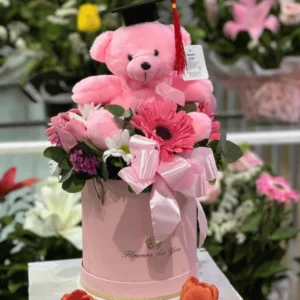 Box oso + mix de flores