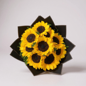 9 girasoles en ramo