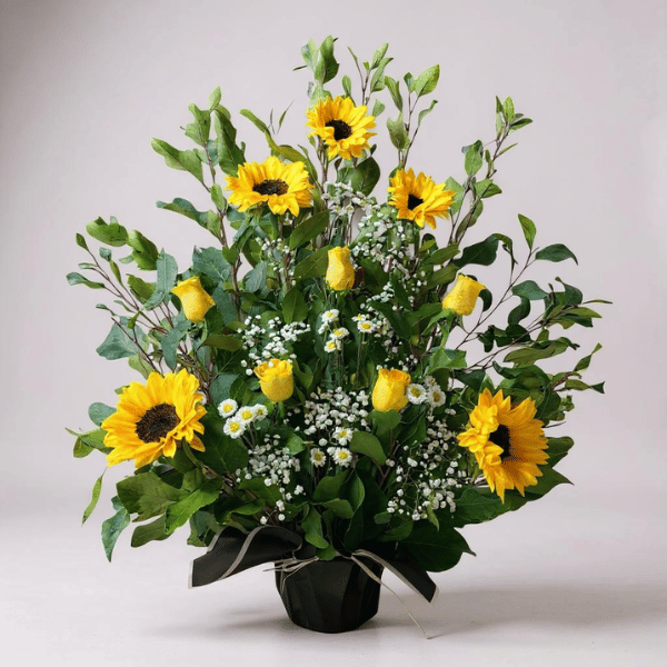 Arreglo floral amarillo