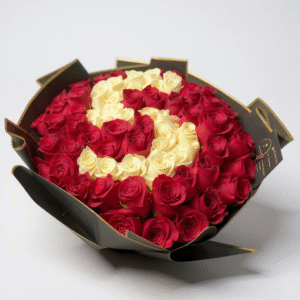 Ramo de rosas con inicial o numero a elección