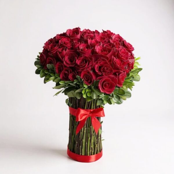 Corazón 3D de 60 rosas rojas - Imagen 3