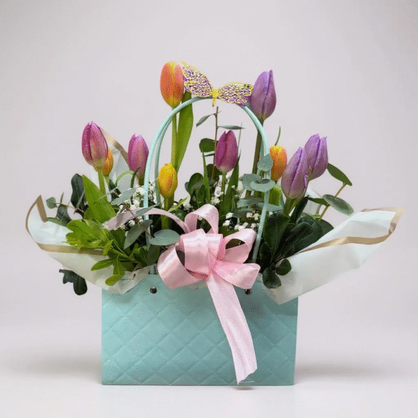 Cartera de 10 tulipanes mix colores