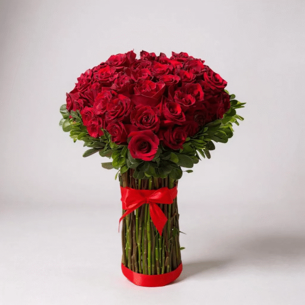 Corazón 3D de 60 rosas rojas - Imagen 5