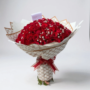 100 rosas rojas papel blanco