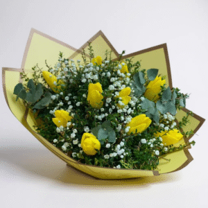 10 tulipanes amarillos
