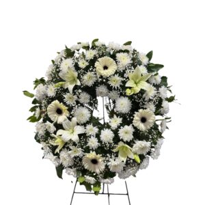 Corona blanca grande (no incluye atril)
