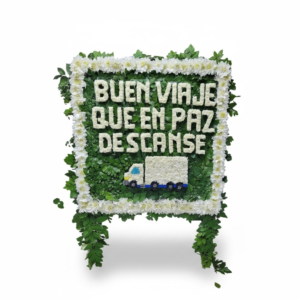 Corona cuadrada grande con letras y diseño