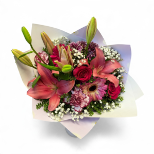 Ramo mix de flores fucsias